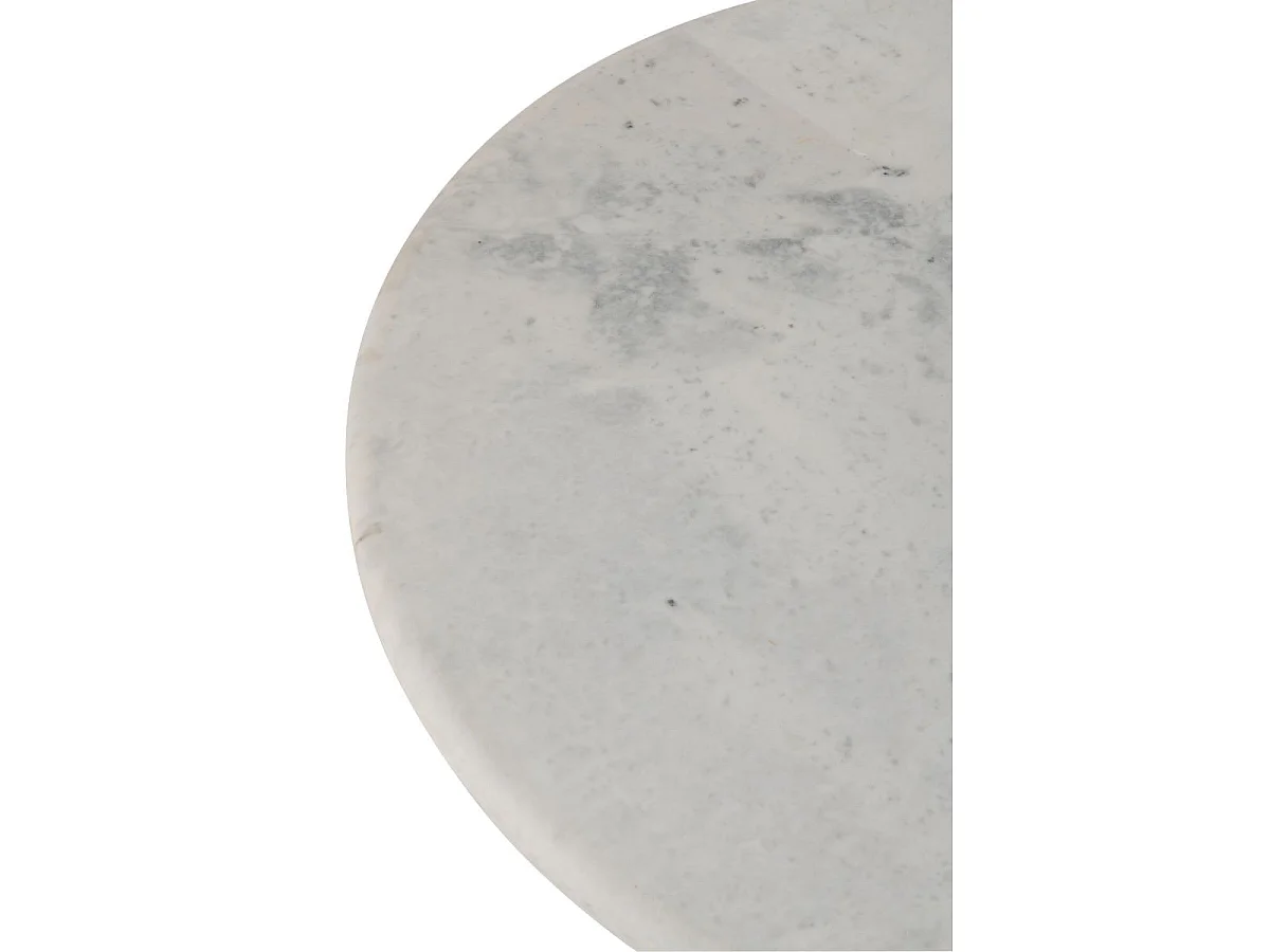 Table à Manger en Marbre "Noor" 102cm Blanc Cassé