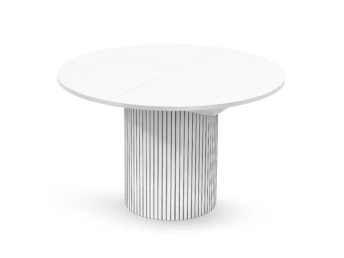 Table à Manger Extensible "Toscana" 120-160cm Blanc