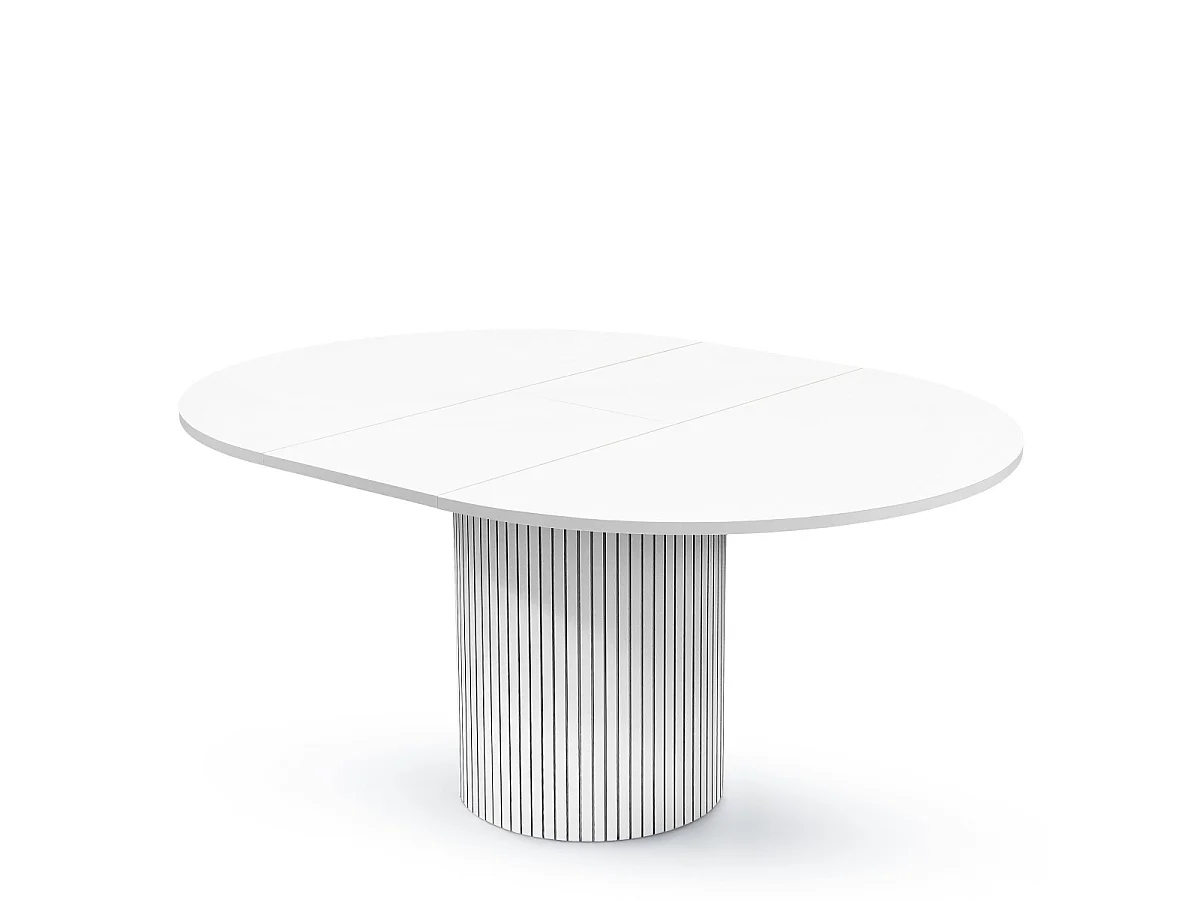 Table à Manger Extensible "Toscana" 120-160cm Blanc