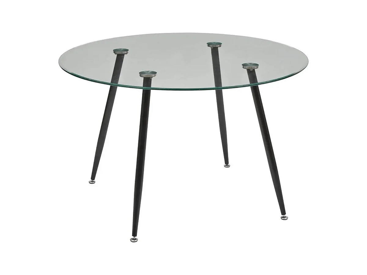 Table À Manger en Verre "Ostras" 120cm Transparent
