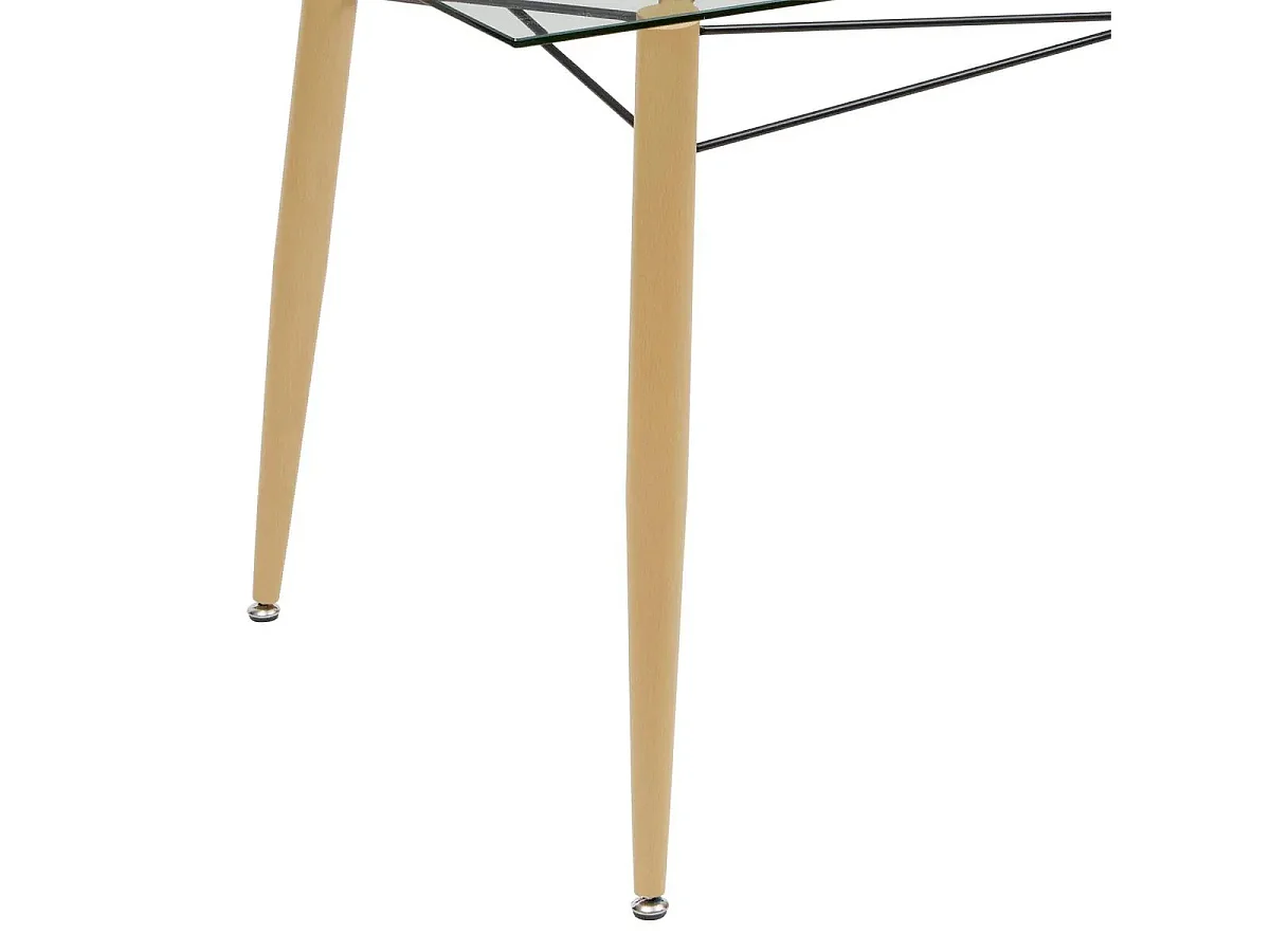 Table à Manger en Verre "Jindo" 140cm Transparent