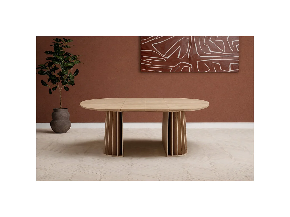 Table à Manger Extensible "Dope" 120-210cm Naturel