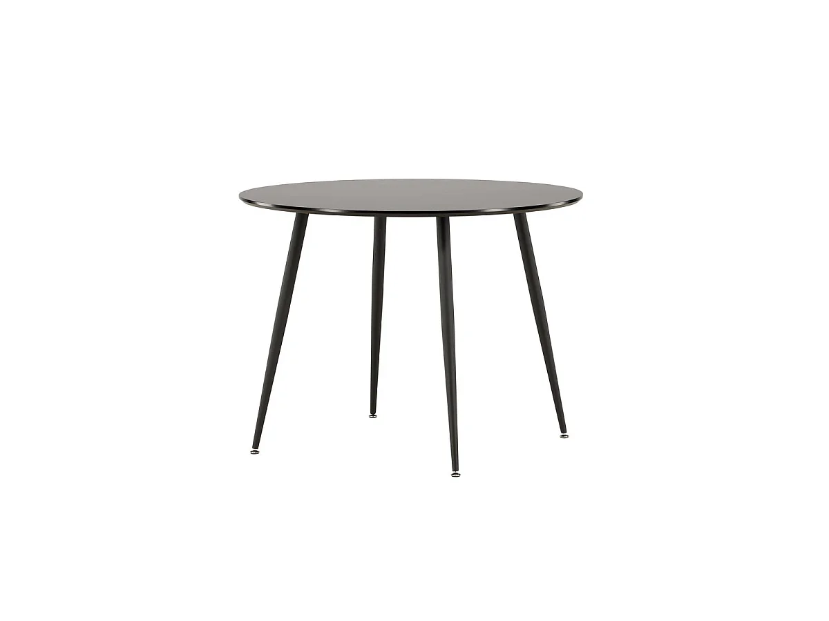 Table à Manger Ronde "Plaza" 100cm Noir