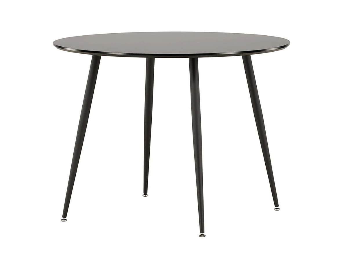 Table à Manger Ronde "Plaza" 100cm Noir