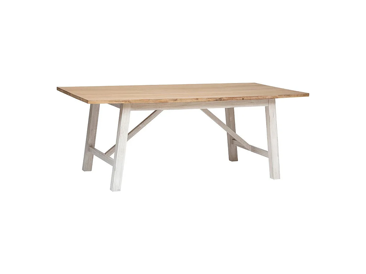 Table à Manger en Bois "Olbia" 200cm Blanc