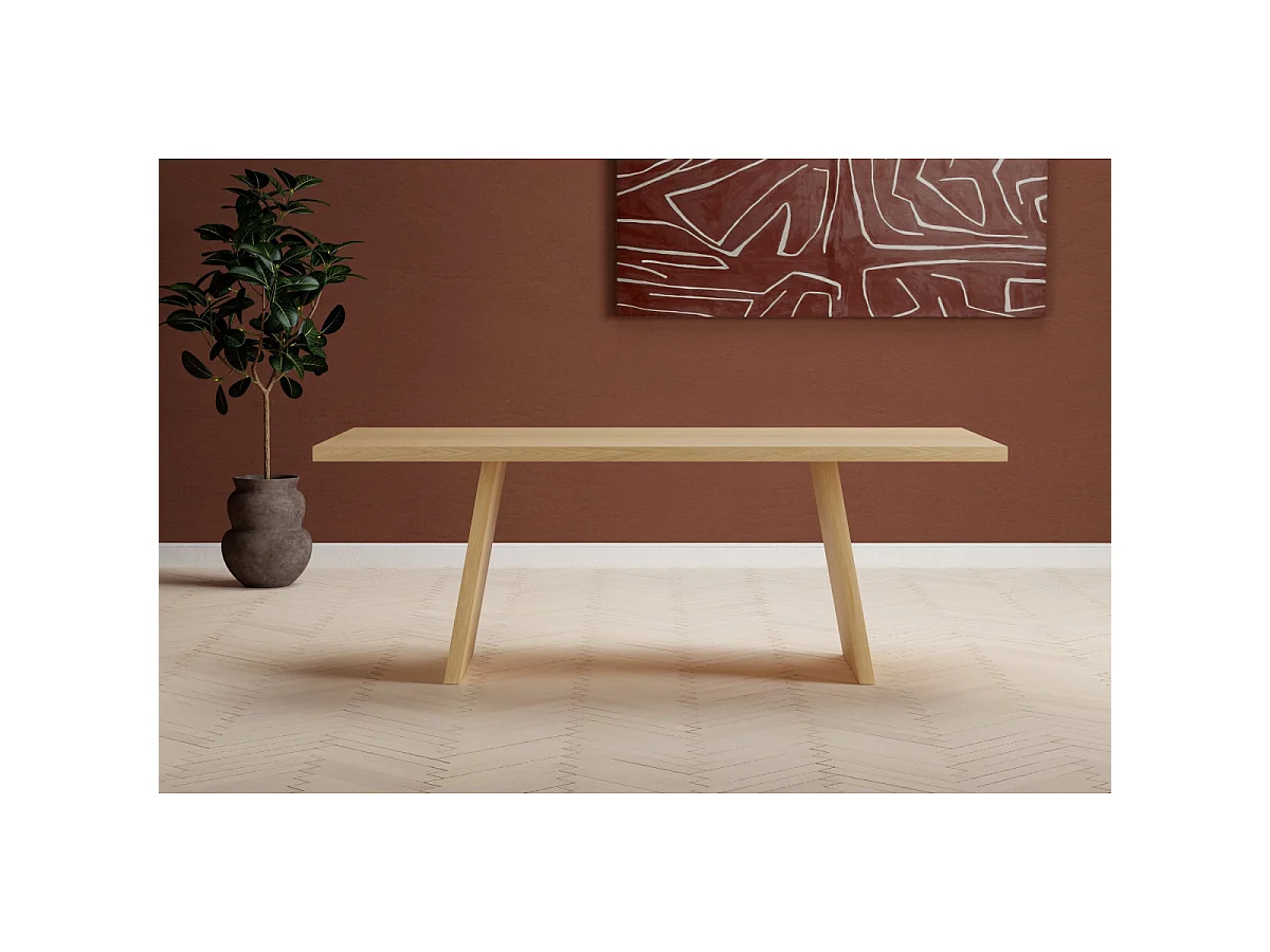 Table à Manger Design "Logga" 210cm Naturel