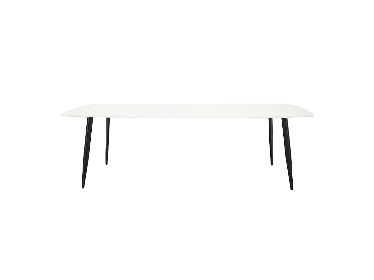 Table à Manger "Polar" 240cm Blanc & Noir