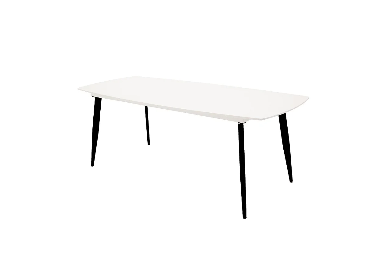 Table à Manger "Polar" 240cm Blanc & Noir
