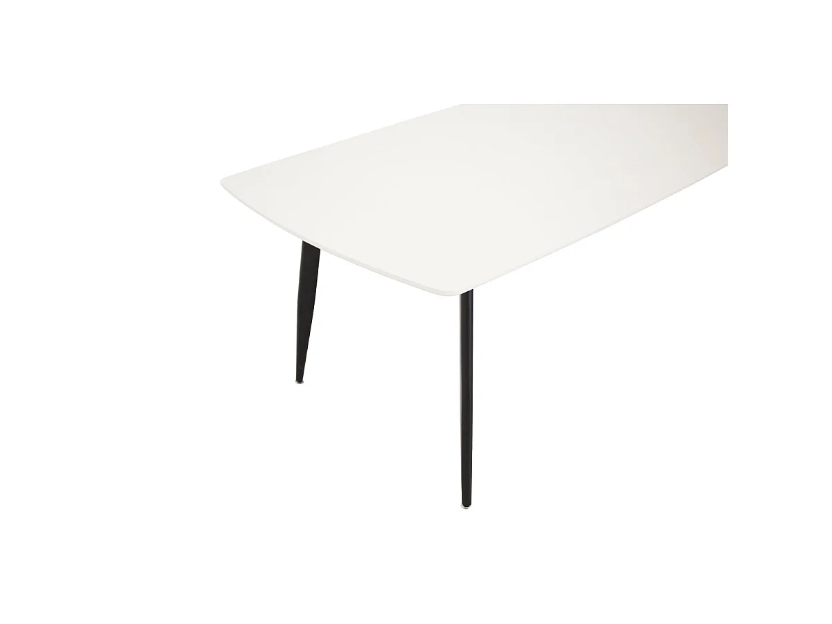 Table à Manger "Polar" 240cm Blanc & Noir