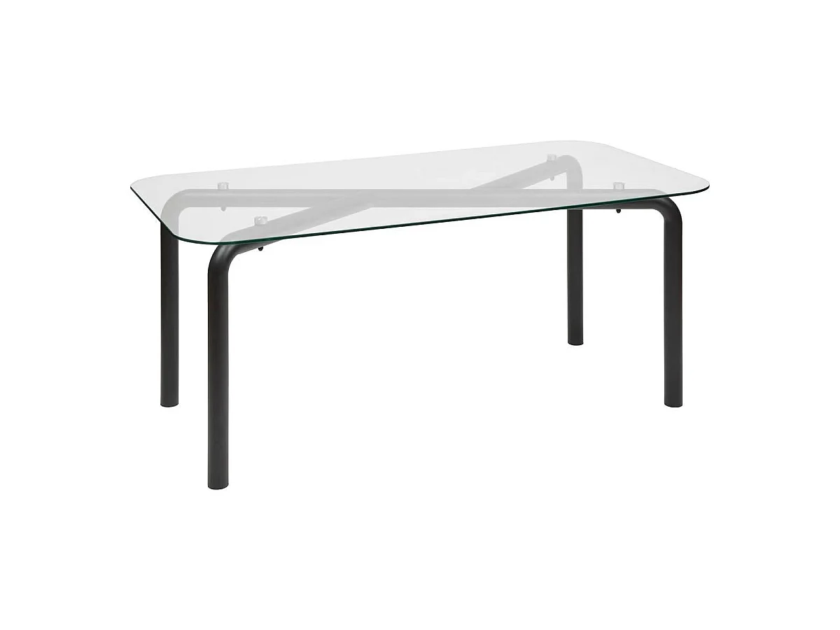 Table à Manger en Verre "Hecate" 190cm Noir