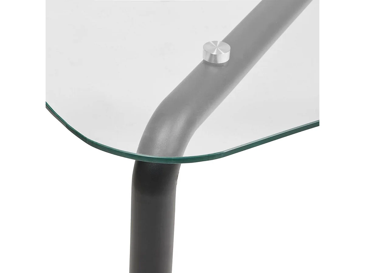 Table à Manger en Verre "Hecate" 190cm Noir