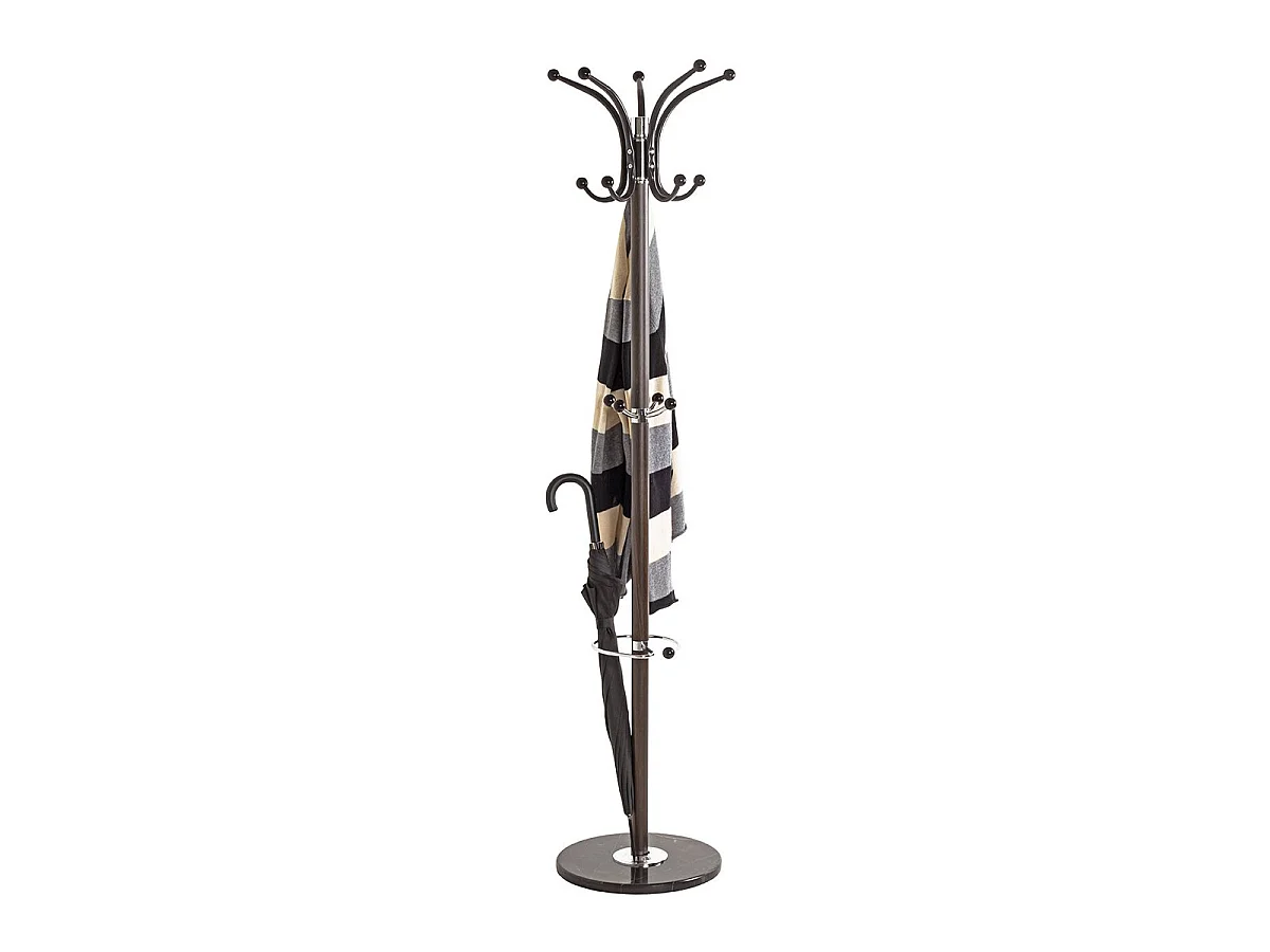Porte-Manteau Design "Vinty" 171cm Marron & Chrome