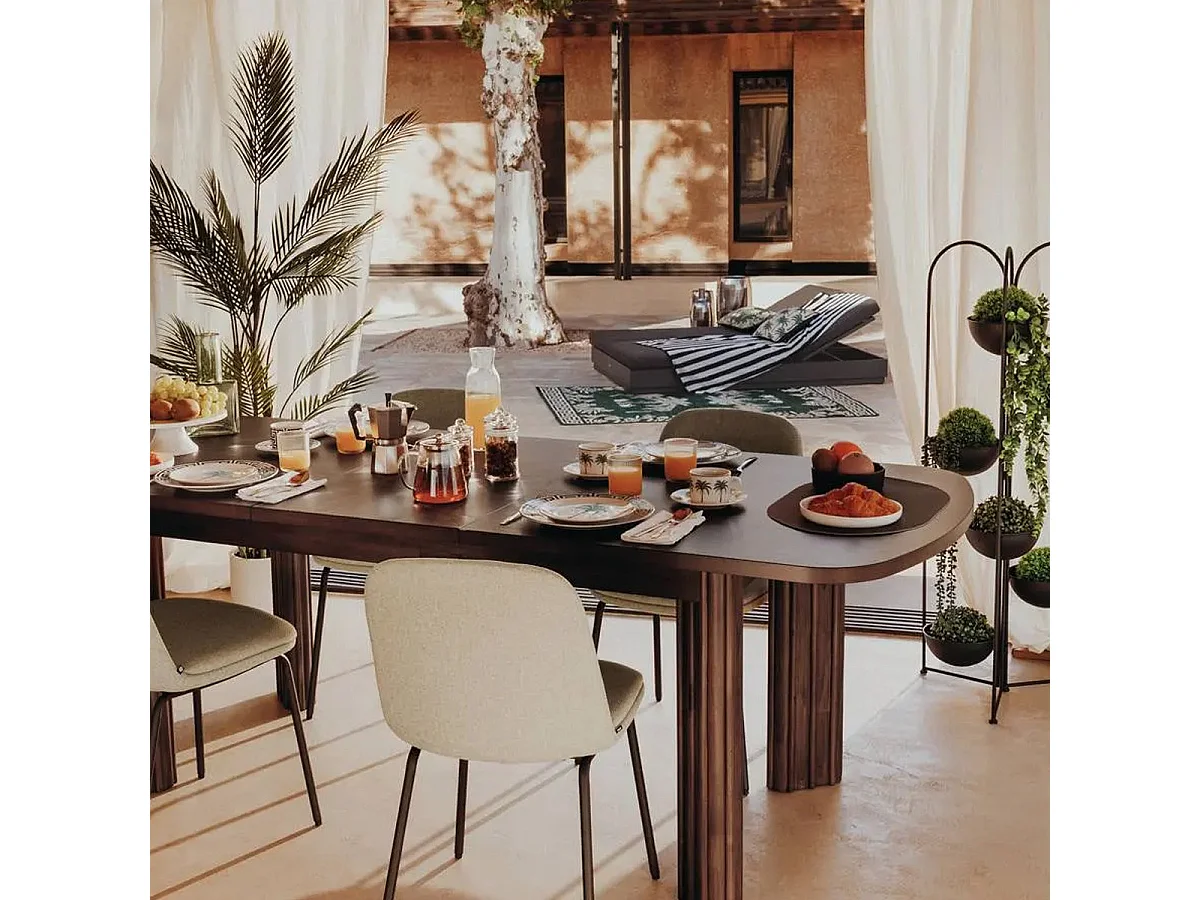 Table à Manger Extensible "Rikaya" 180-230cm Marron