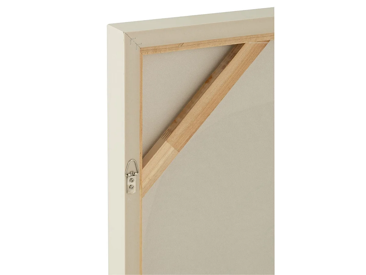Tableau Peinture Déco "Coquille" 62x62cm Blanc