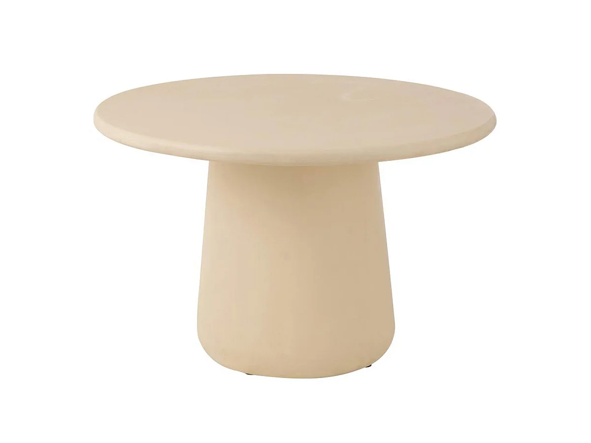 Table à Manger Design "Cave" 118cm Beige