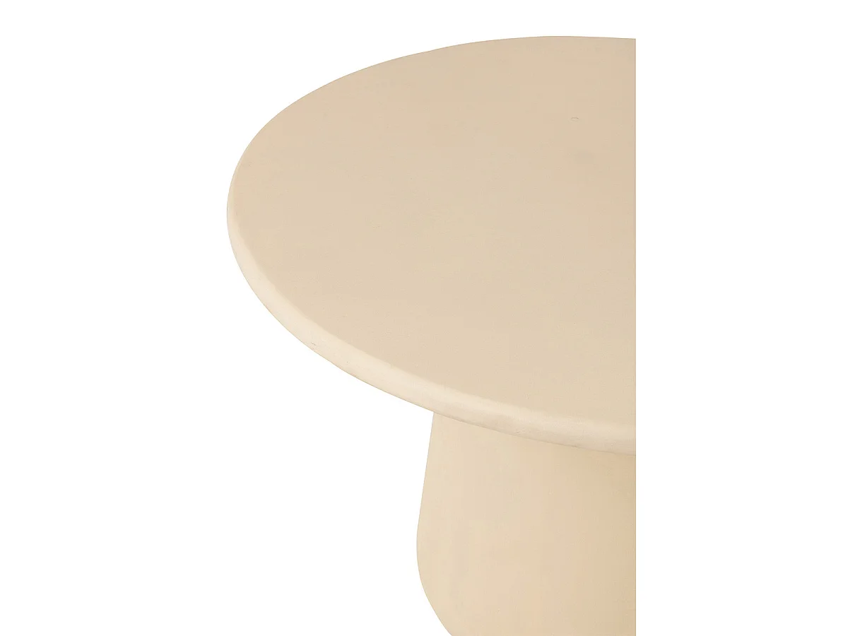 Table à Manger Design "Cave" 118cm Beige