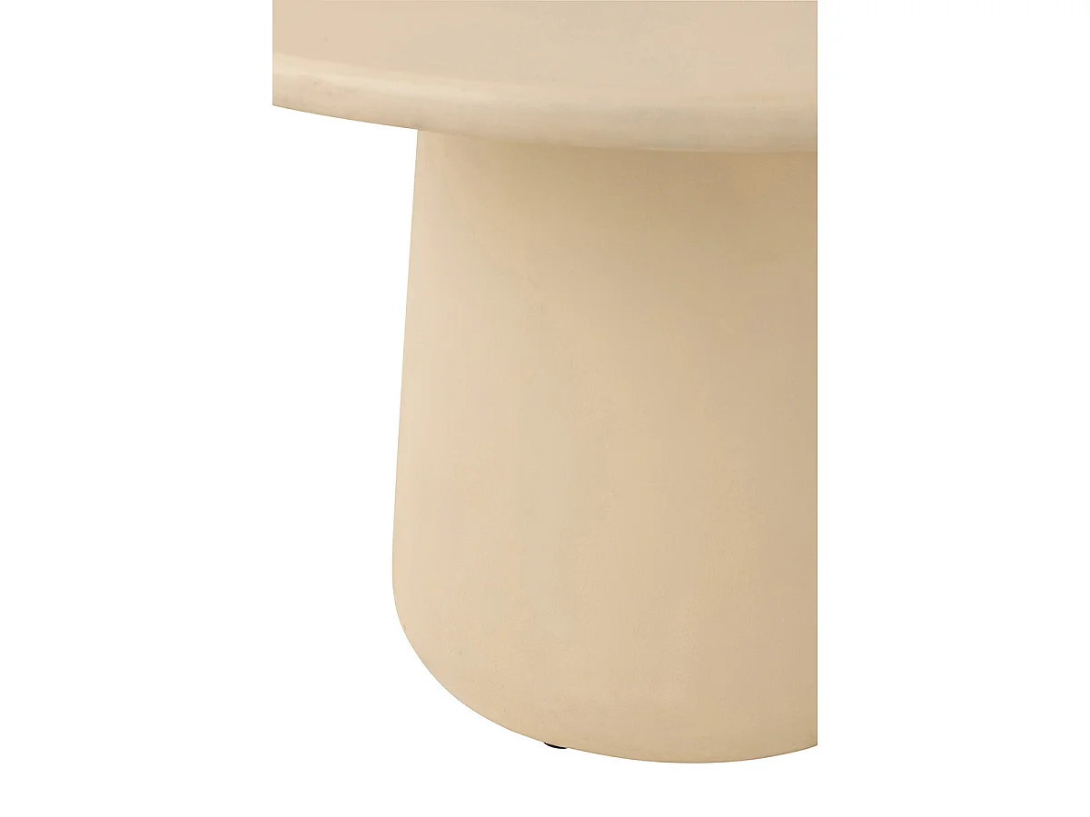 Table à Manger Design "Cave" 118cm Beige