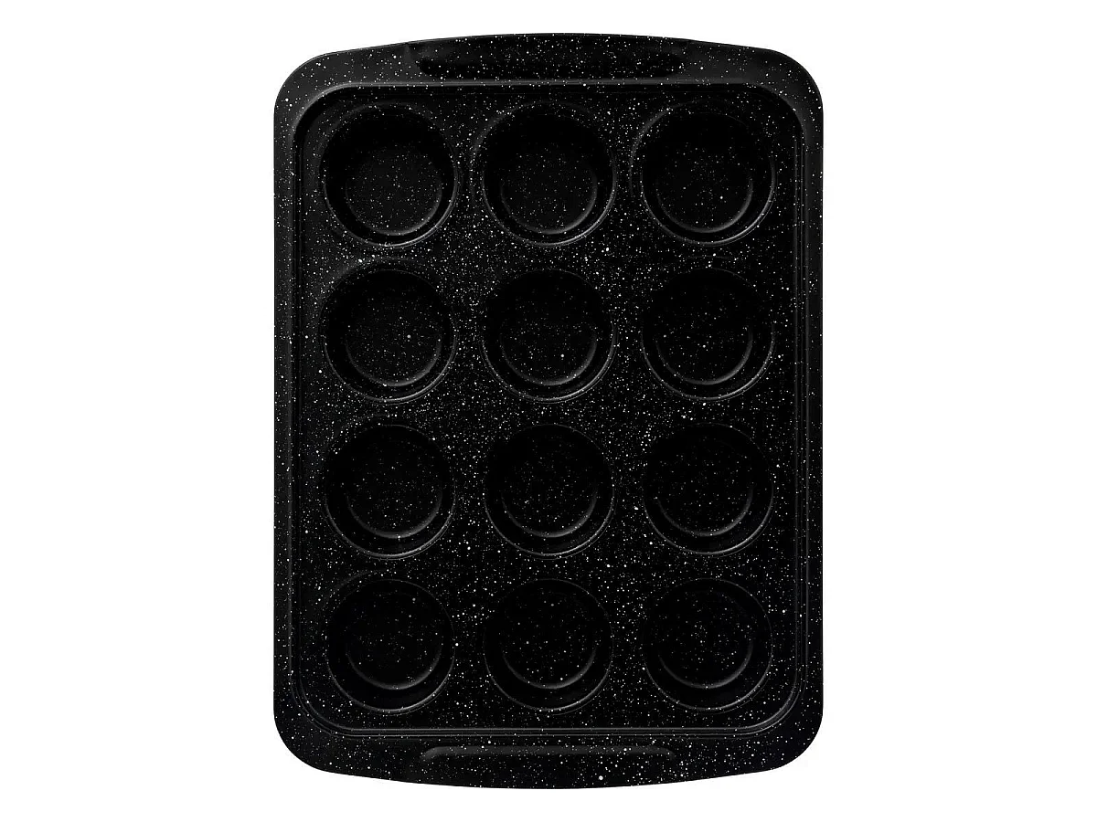 Moule 12 Muffins "Caractère" 33cm Noir