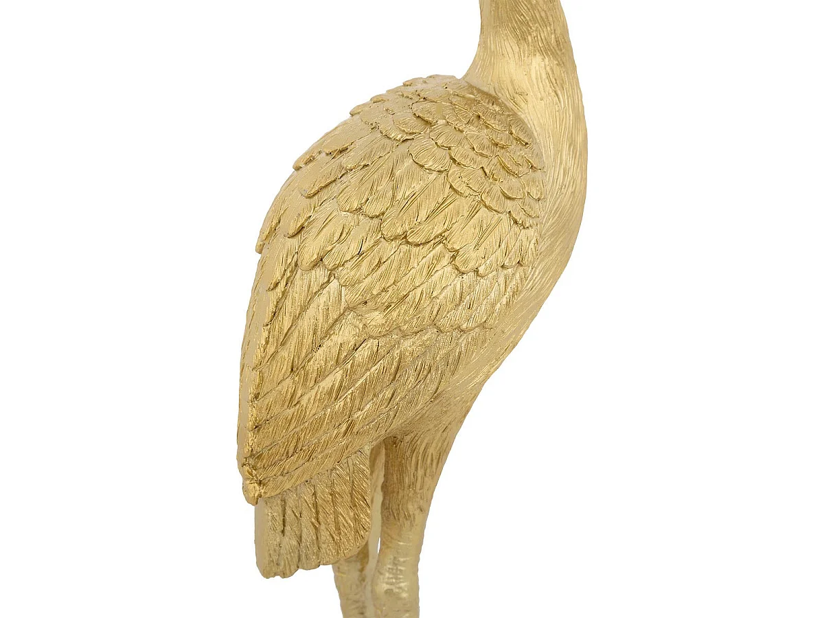 Statuette Déco Héron "Automne" 41cm Doré