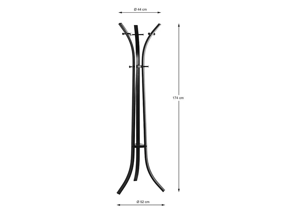 Porte-Manteau en Métal "Tilla" 174cm Noir