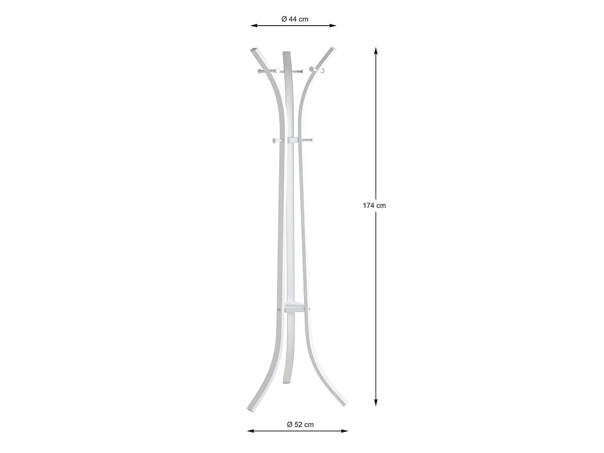 Porte-Manteau en Métal "Tilla" 174cm Blanc