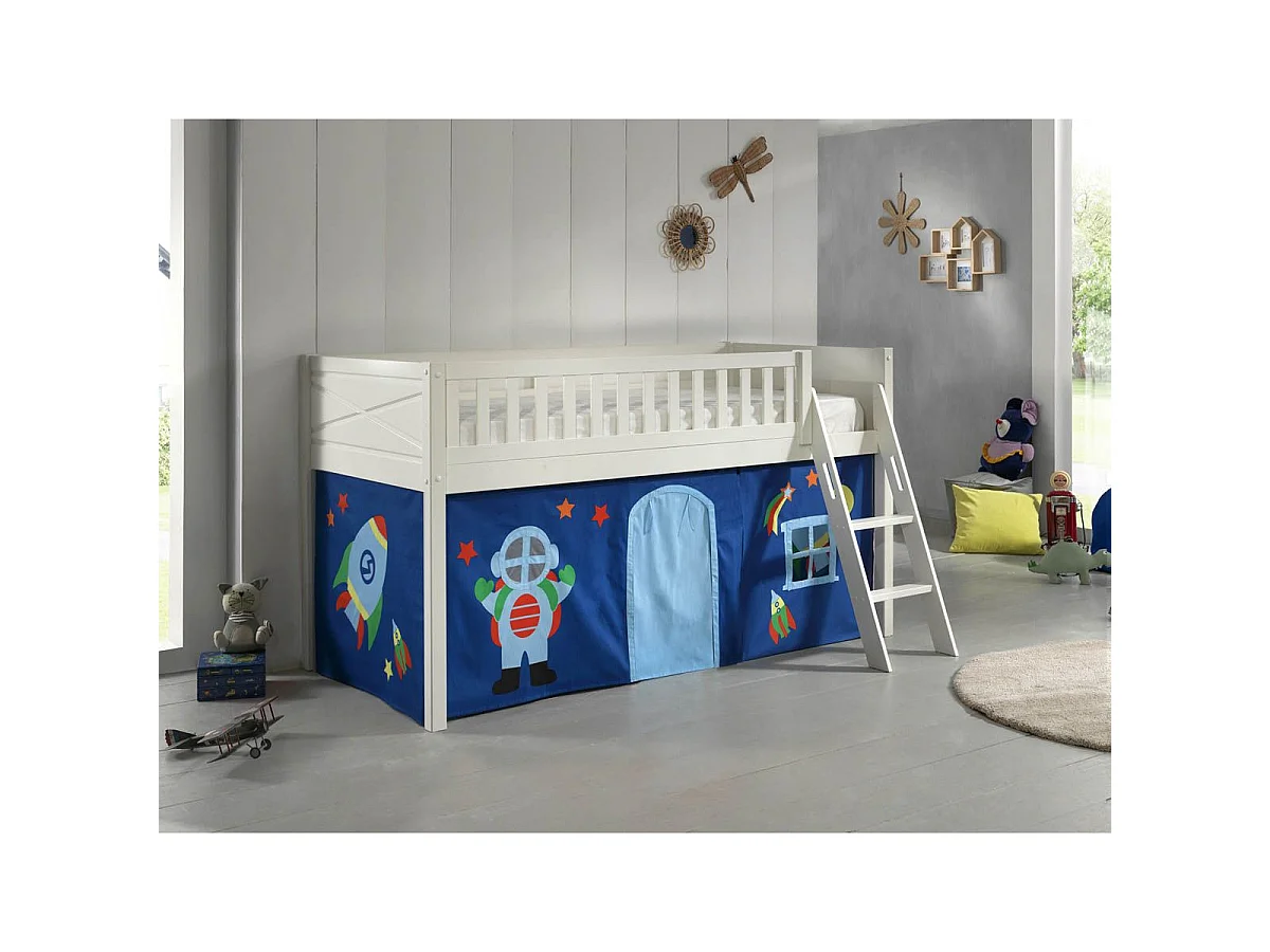 Lit Enfant Tente "Scott Astro" 90x200cm Blanc