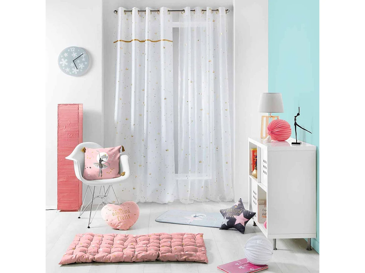 Tapis Enfant Déco "Danseuse Étoile" 45x75cm Gris