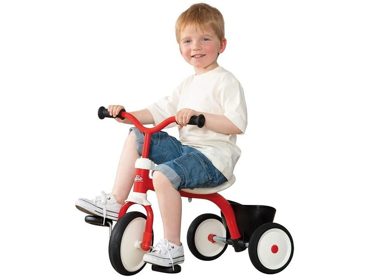 Triciclo Infantil Smoby Rookie Estructura de Metal Ruedas EVA Silenciosas Almacenamiento Diseño Retro