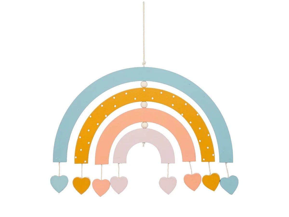 Décoration Murale Enfant "Arc-en-Ciel" 30cm Multicolore
