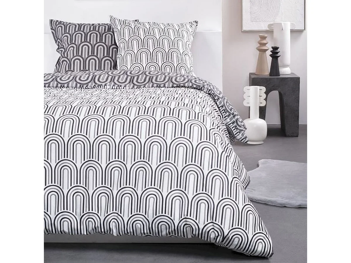 Parure de lit SUNSHINE TODAY 240x260 cm avec 2 taies 63x63 cm, 100% coton