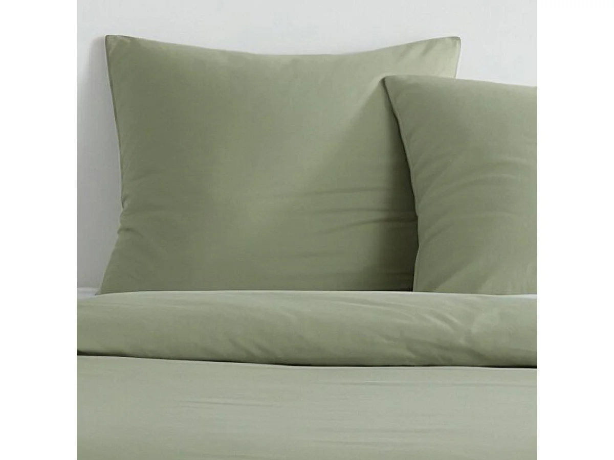 TODAY Gewassen Effect Beddengoed Set voor Tweepersoonsbed - Salie Groen - 220x240 cm Dekbedovertrek met 2 Kussenslopen