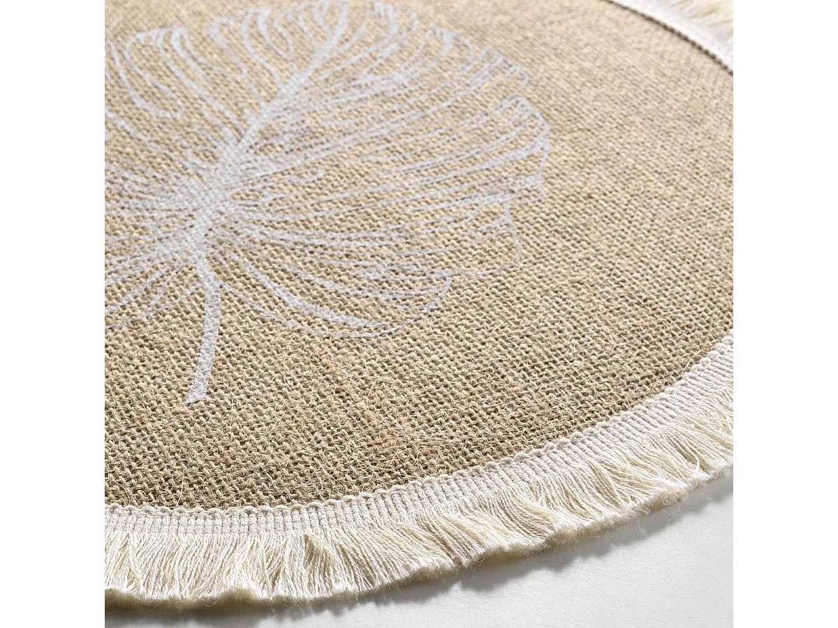 Set de Table Rond en Jute "Mogador" 38cm Naturel