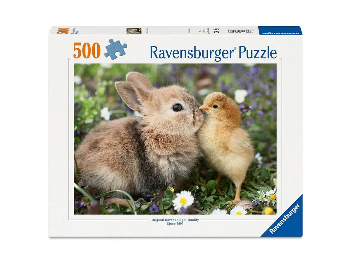 Ravensburger - Puzzle 500 pièces - Lapin et poussin (Collection bébés animaux) - dès 12 ans