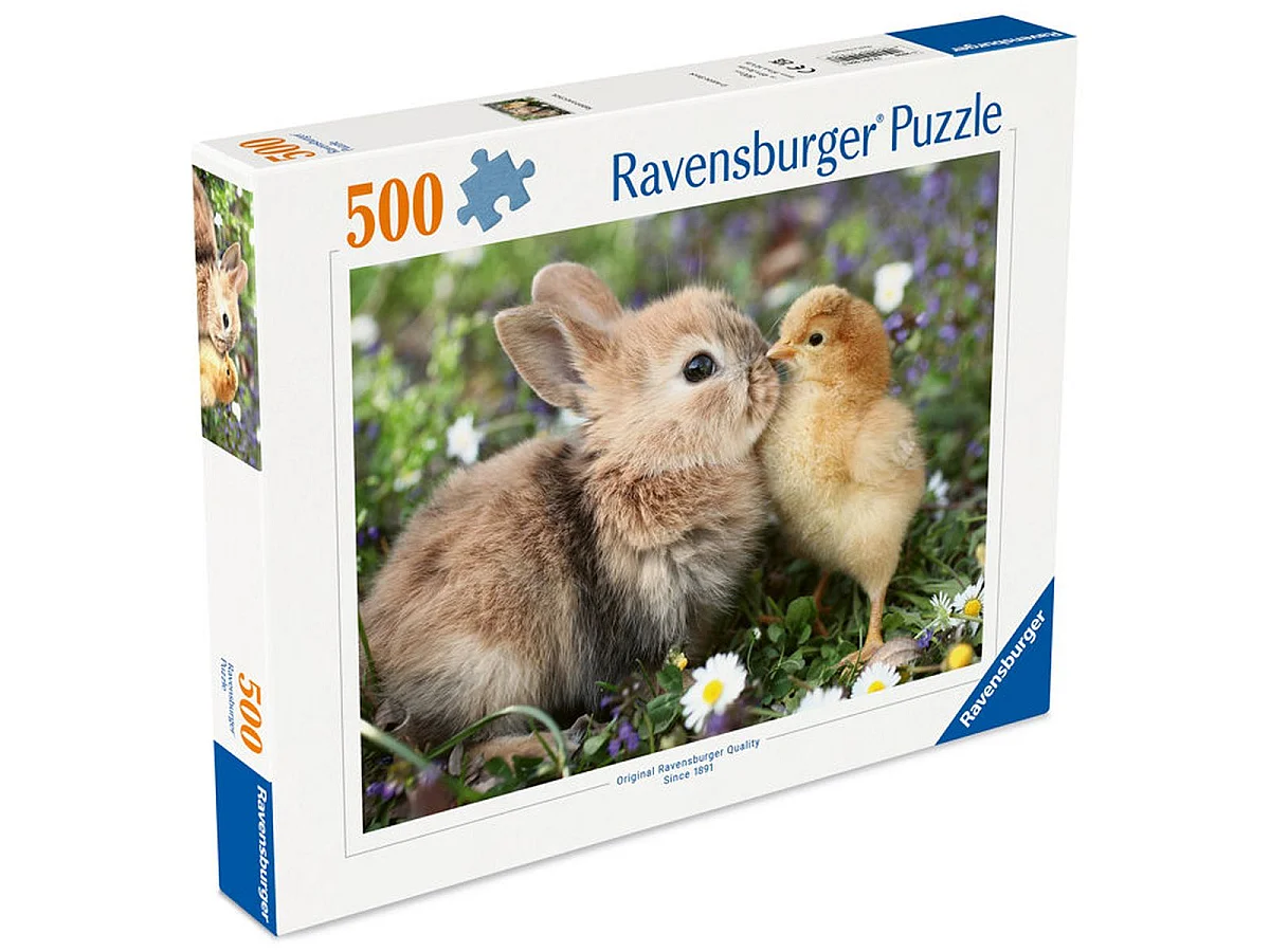 Ravensburger - Puzzle 500 pièces - Lapin et poussin (Collection bébés animaux) - dès 12 ans