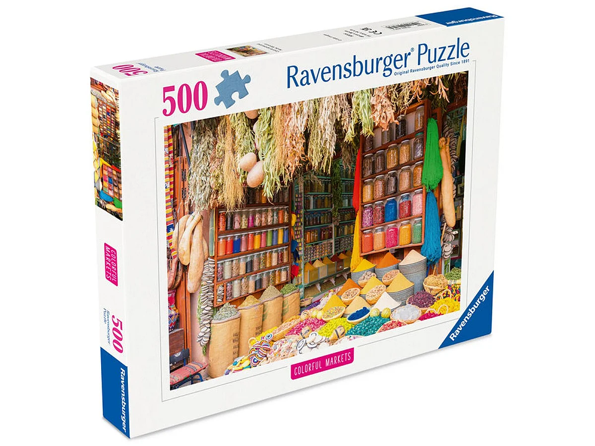 Ravensburger - Puzzle 500 pièces - Marché aux épices Maroc (Puzzle Highlights, Marchés colorés) - dès 12 ans - 12001816