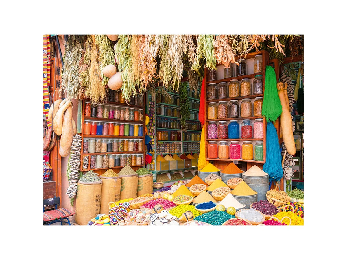 Ravensburger - Puzzle 500 pièces - Marché aux épices Maroc (Puzzle Highlights, Marchés colorés) - dès 12 ans - 12001816