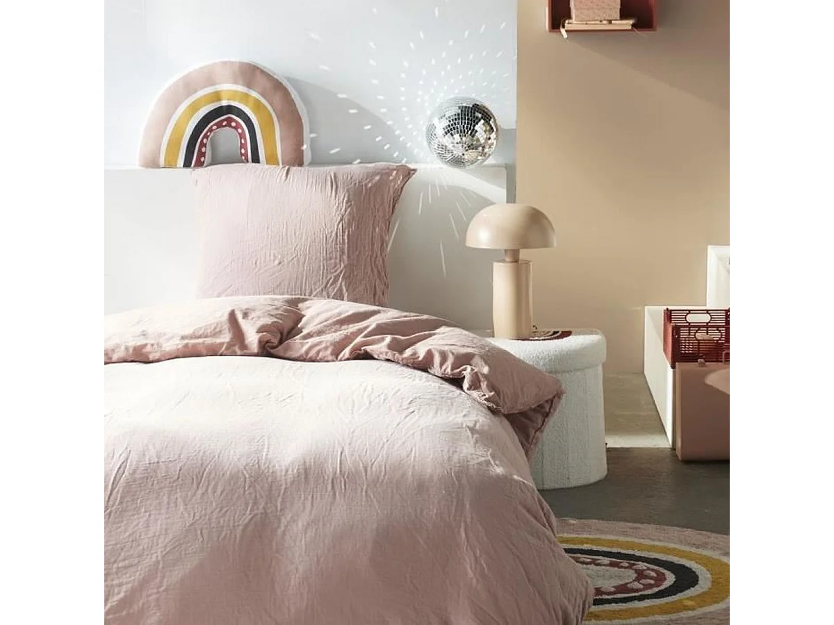 TODAY Eenpersoons Beddengoed Set van Katoengaas 140x200 cm - Roze Zand
