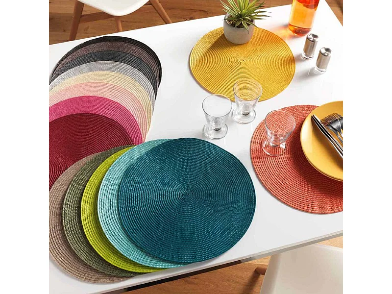 Set de Table Uni "Zebulon" 35cm Bleu Pétrole