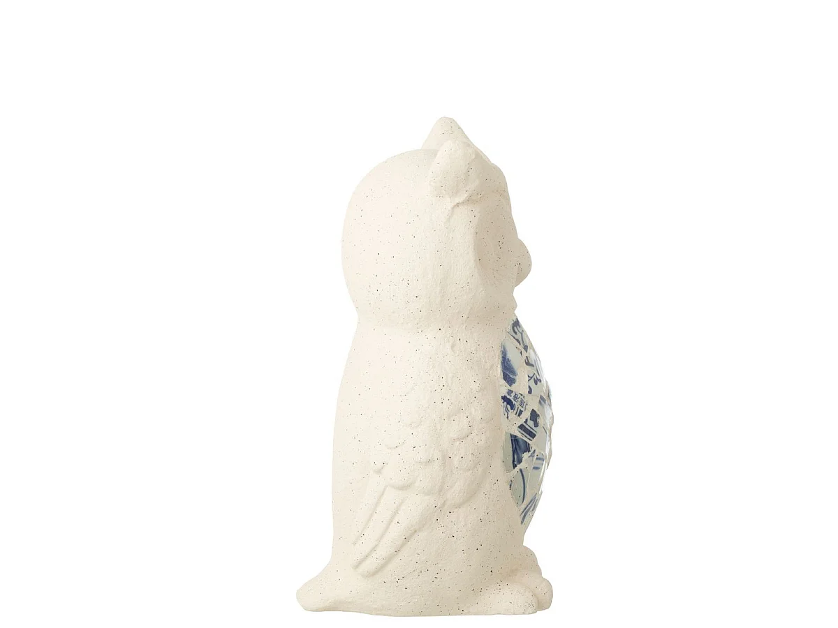 Statuette Hibou d'Extérieur "Mosaïque" 41cm Beige