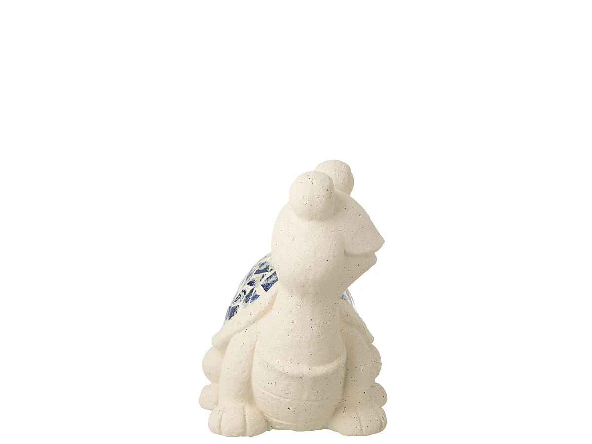 Statuette Tortue d'Extérieur "Mosaïque" 34cm Beige