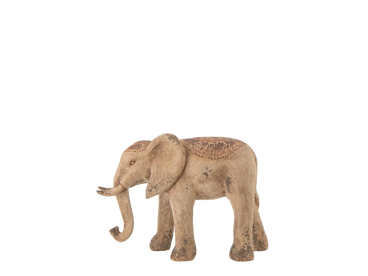 Statue Éléphant Extérieur "Antik" 80cm Multicolore