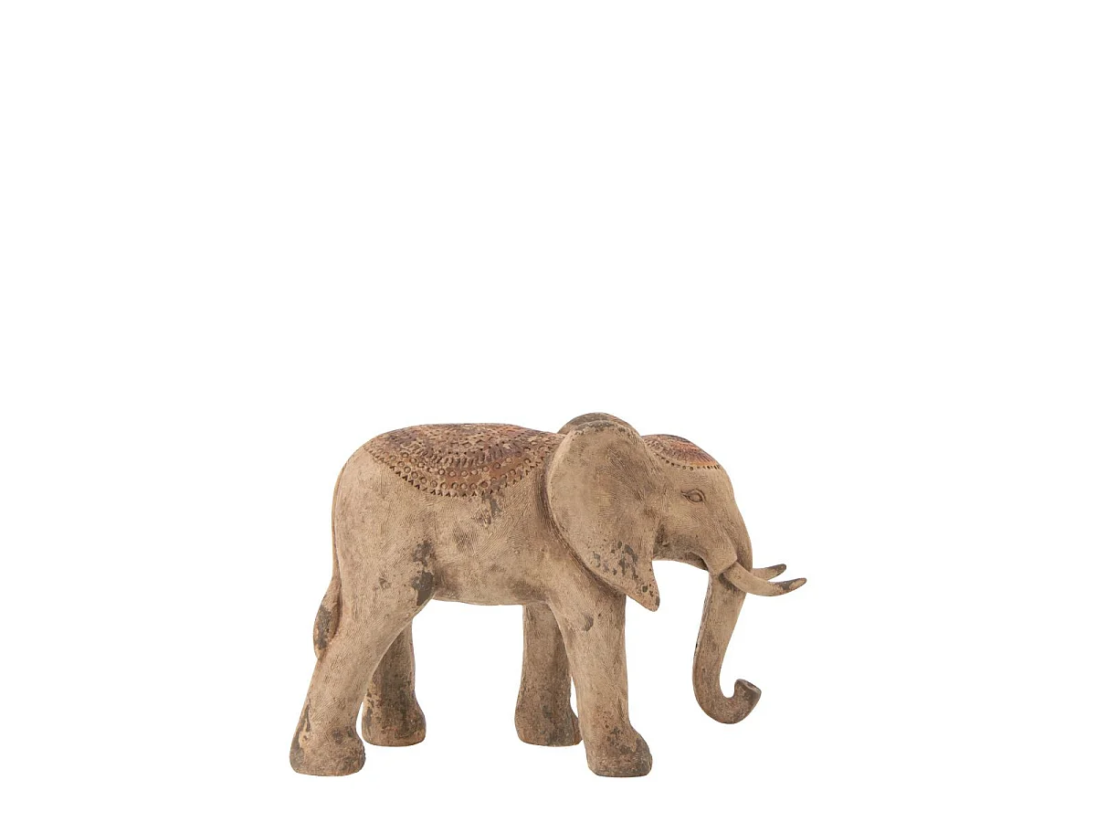 Statue Éléphant Extérieur "Antik" 80cm Multicolore