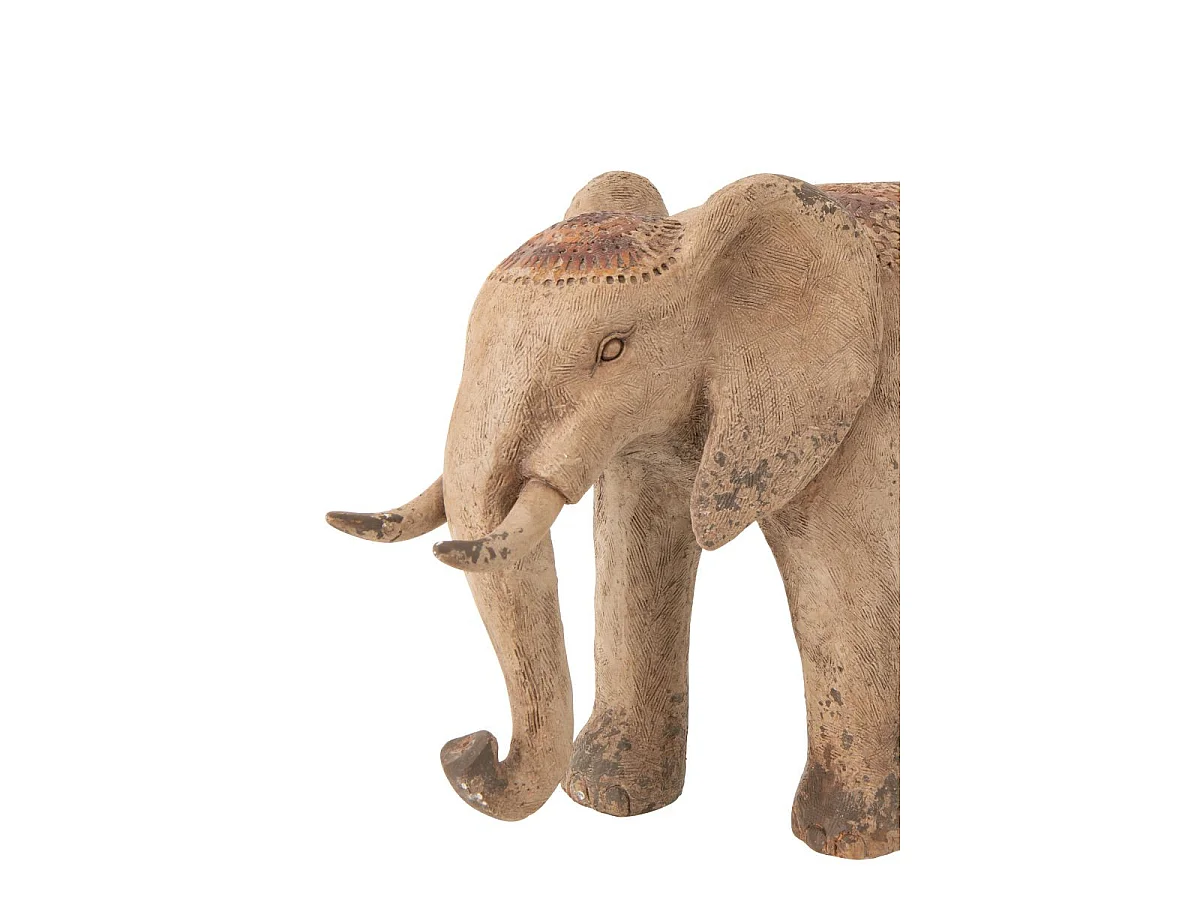Statue Éléphant Extérieur "Antik" 80cm Multicolore