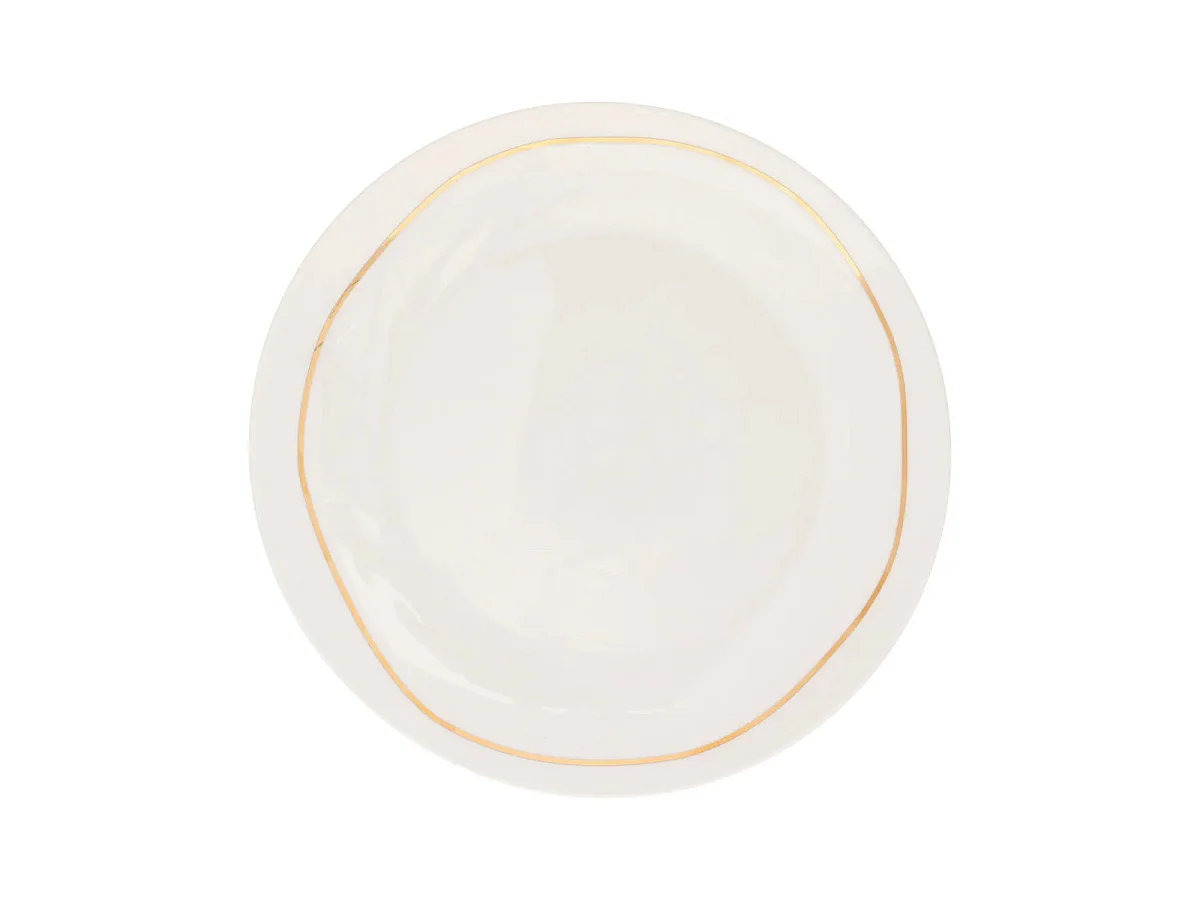 Lot de 6 Assiettes Plates "Selena" 26cm Blanc