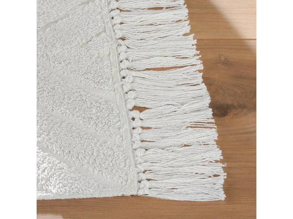 Tapis Déco à Franges "Nara" 50x80cm Naturel