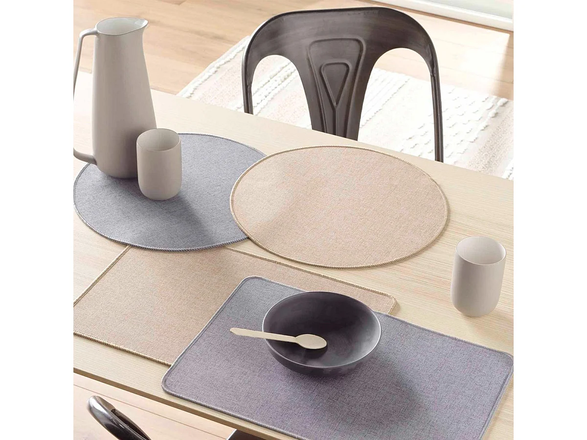 Set de Table Tissé "Edward" 30x45cm Taupe