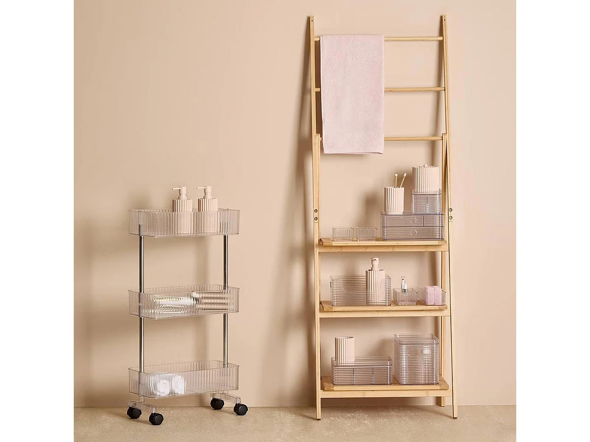 Desserte 3 Niveaux "Plastor" 80cm Transparent