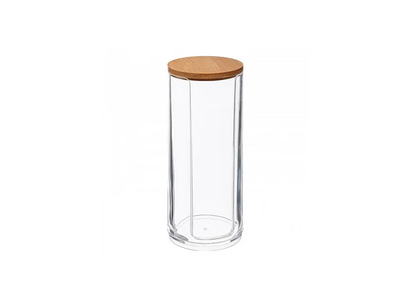 Distributeur de Coton Bambou "Selena" 17cm Transparent