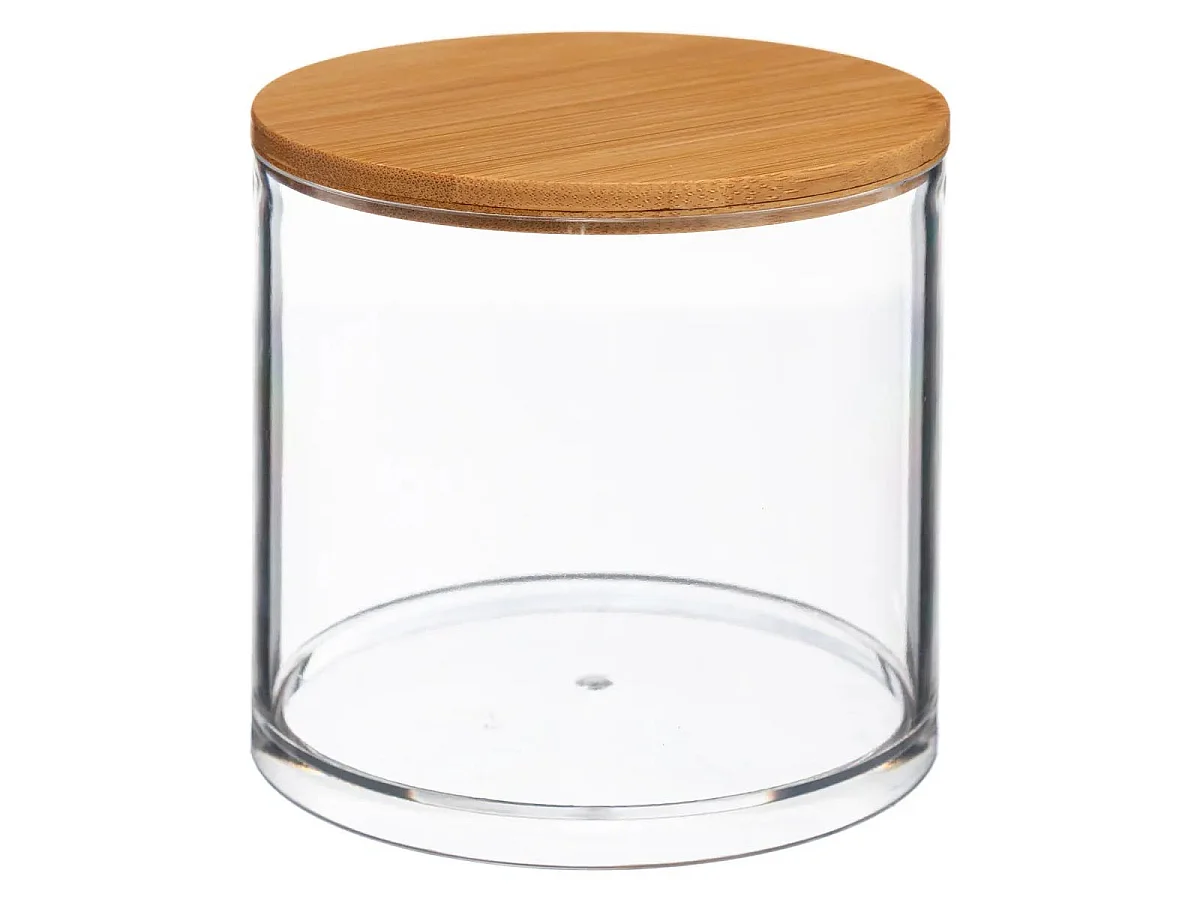Boîte à Coton Bambou "Selena" 10cm Transparent