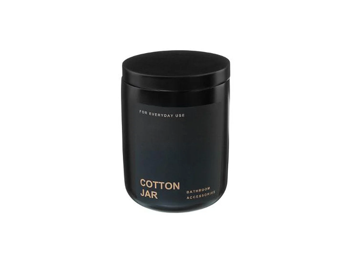 Pot à Coton en Résine "Smart" 12cm Noir